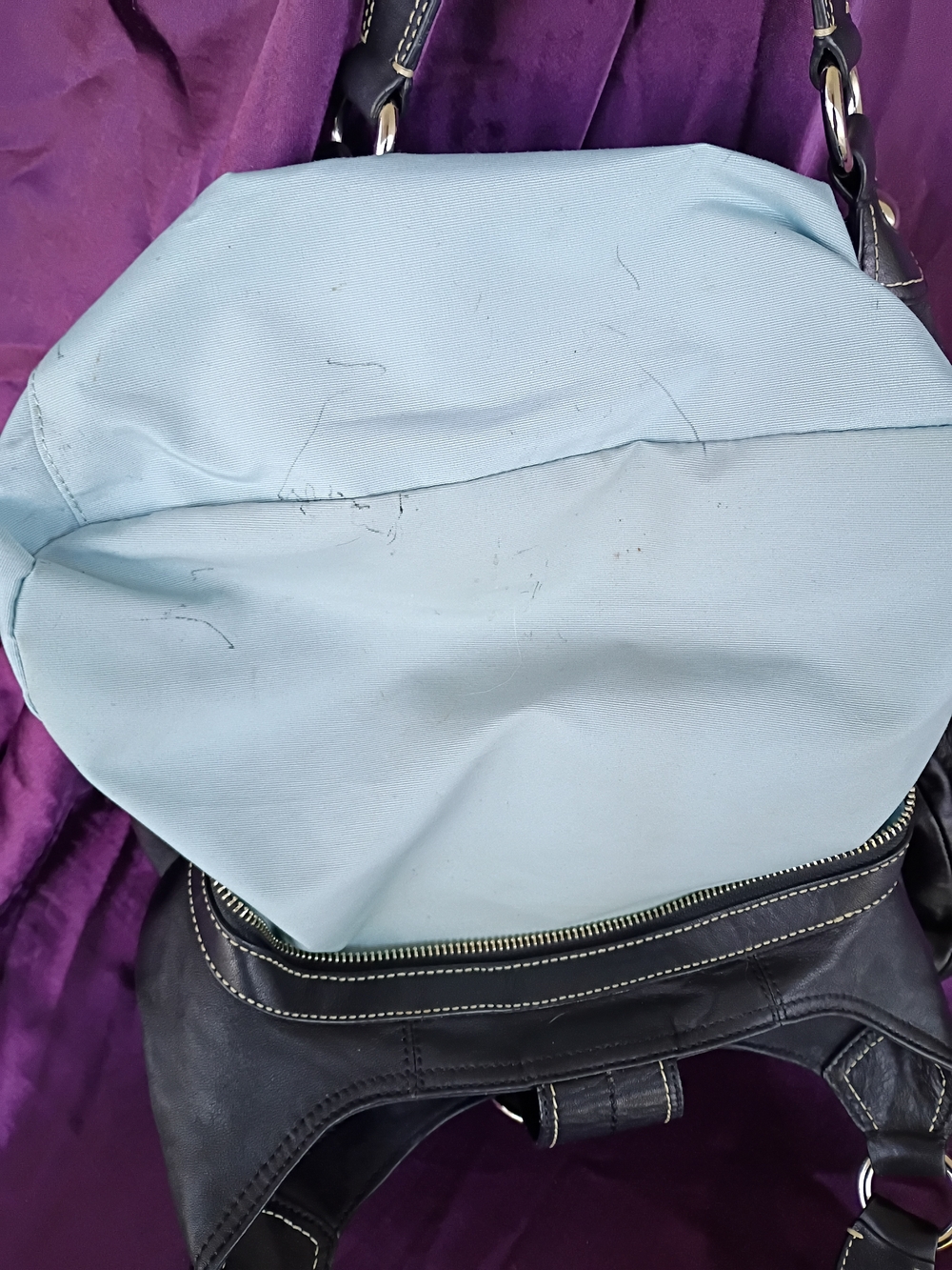 Coach Lynn Hobo Black Leather Shoulder Bag with Silver Buckle - Picture 8 of 11